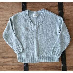 Victoria's Secret PINK mint v neck slouchy sweater sz Small